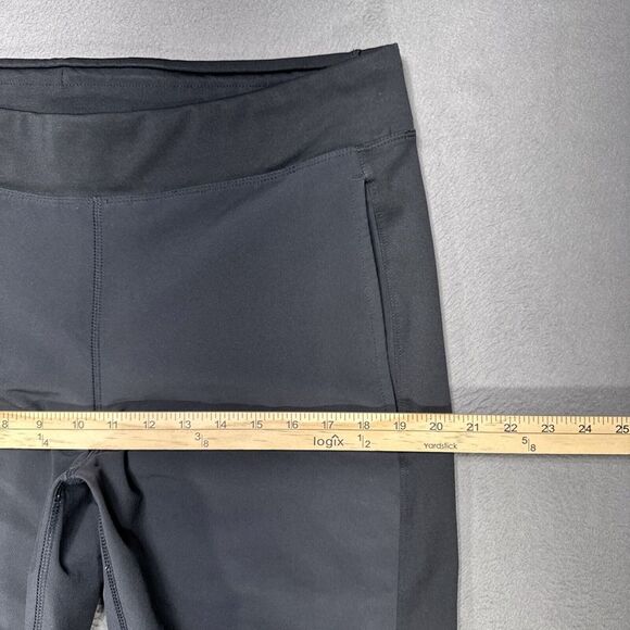 REI Pants Womens Large Black Straight Stretch Athleisure Ankle Zip Elastic Waist - Picture 4 of 14
